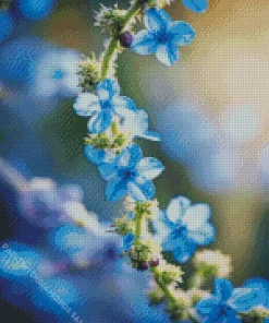 Floral Bluebonnet Branch Diamond Painting