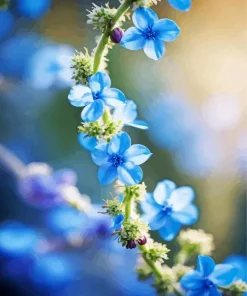 Floral Bluebonnet Branch Diamond Painting