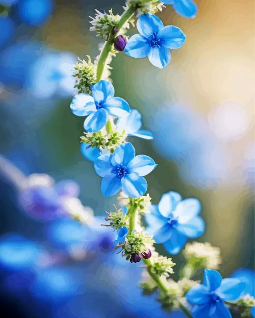 floral Bluebonnet branch Diamond Paints Floral Bluebonnet Branch Diamond Painting