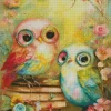 Floral Lovebirds Diamond Painting