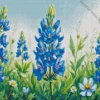 Flowering Bluebonnet Diamond Painting