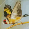 Flying Carduelis Bird Diamond Painting