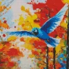 Flying Indigo Bunting Art Diamond Painting