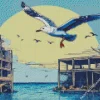 Flying Seagull Diamond Painting