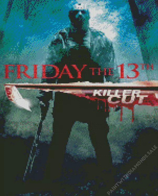 friday the 13th poster Diamond Dotz Friday The 13th Poster Art Diamond Painting