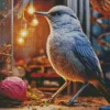 Gray Mockingbird Diamond Painting