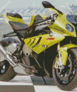 Green BMW Motorcycle Diamond Painting