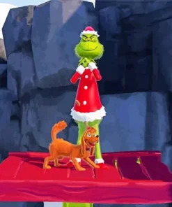 Grinch Santa Diamond Painting