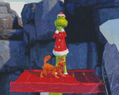 Grinch Santa Diamond Painting