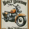 Harley Davidson Motorcycle Poster Diamond Painting