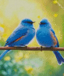 Lovely Indigo Bunting Birds Diamond Painting