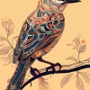 Mandala Mockingbird Diamond Painting