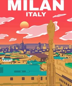 Milan City Poster Diamond Painting