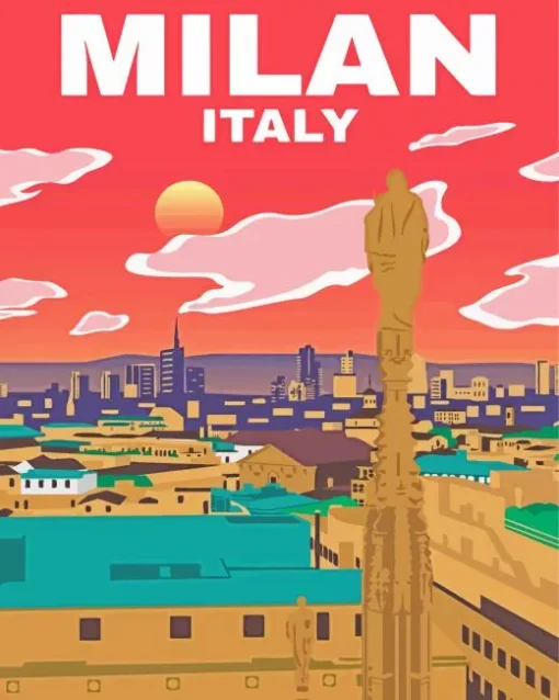 Milan City Poster Diamond Painting