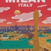 Milan City Poster Diamond Painting