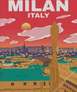 Milan City Poster Diamond Painting