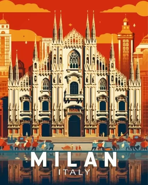 Milan Poster Art Diamond Painting