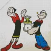 Olive And Popeye Diamond Painting