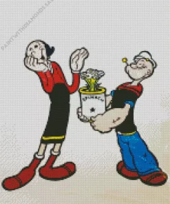 Olive And Popeye Diamond Painting