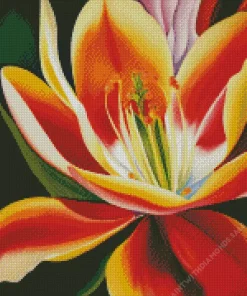 Orange Crocus Diamond Painting