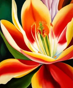 Orange Crocus Diamond Painting