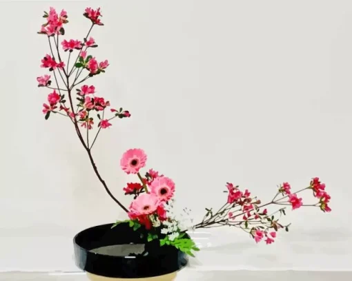 Pink Ikebana Diamond Painting