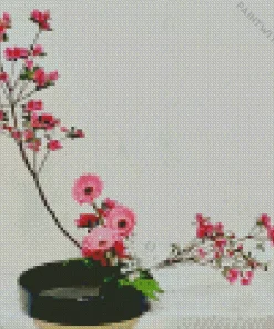 Pink Ikebana Diamond Painting