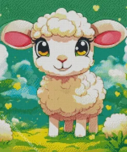 Pink Sheep Diamond Painting