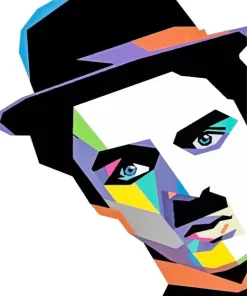 Pop Art Charlie Chaplin Diamond Painting