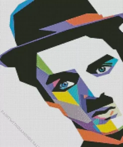 Pop Art Charlie Chaplin Diamond Painting