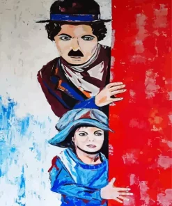 Pop Art Painting Charlie Chaplin Diamond Painting