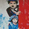 Pop Art Painting Charlie Chaplin Diamond Painting