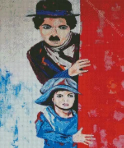 Pop Art Painting Charlie Chaplin Diamond Painting