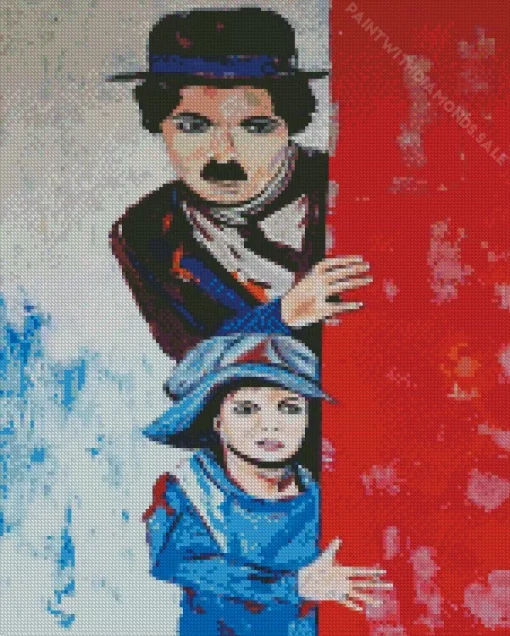 Pop Art Painting Charlie Chaplin Diamond Painting