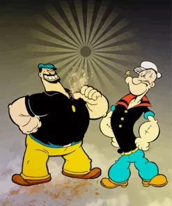 Popeye And Brutus Diamond Painting