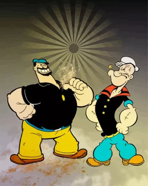 Popeye And Brutus Diamond Painting