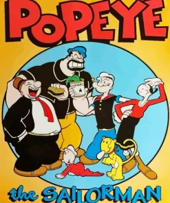 Popeye The Sailor Man Cartoon Diamond Painting