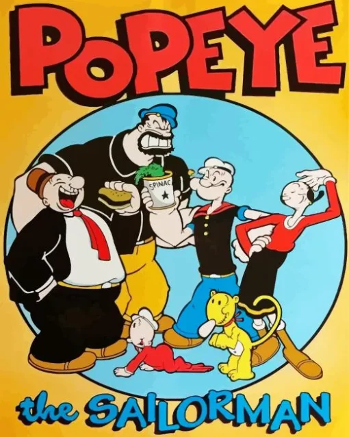 Popeye The Sailor Man Cartoon Diamond Painting