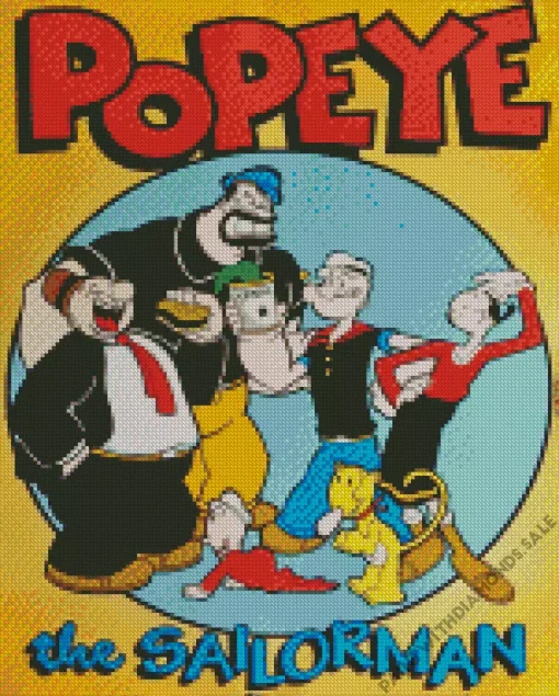 Popeye The Sailor Man Cartoon Diamond Painting