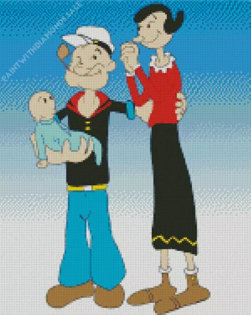 Popeye The Sailor Man Family Diamond Painting