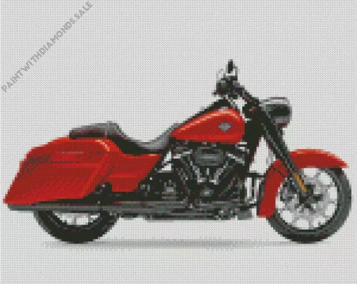 Red Harley Davidson Diamond Painting