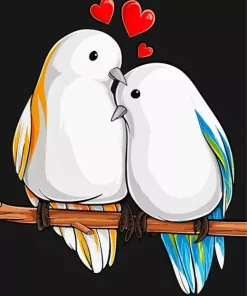 Romantic Couple Of Birds Diamond Painting