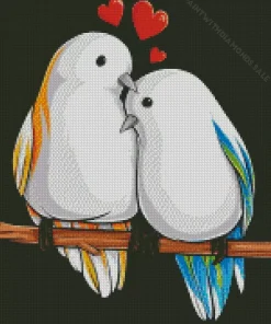 Romantic Couple Of Birds Diamond Painting