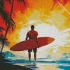 Sunset Surfing Diamond Painting