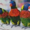 Three Trichoglossus Birds Diamond Painting