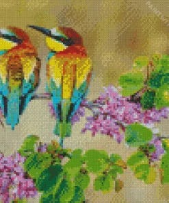 Twin European Bee Eater Birds Diamond Painting