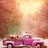 Vintage Pink Truck Diamond Painting