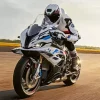 White BMW Motorcycle Diamond Painting