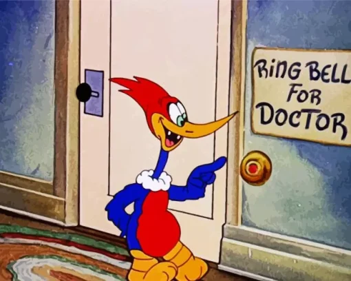 Woody Woodpecker In Knock Knock Diamond Painting