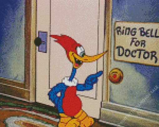 Woody Woodpecker In Knock Knock Diamond Painting